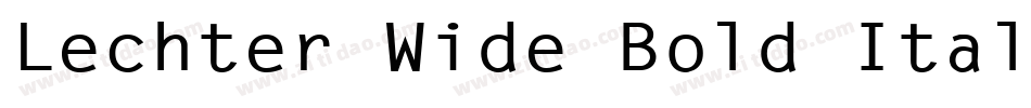Lechter Wide Bold Italic字体转换